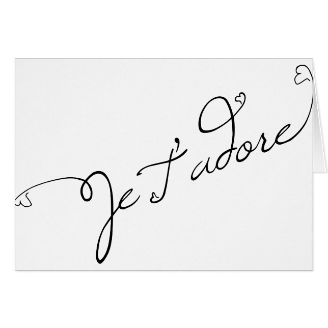 Je T adore (Anverso (Horizontal))