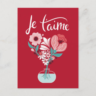 Je t'aime - Francés te amo tarjeta
