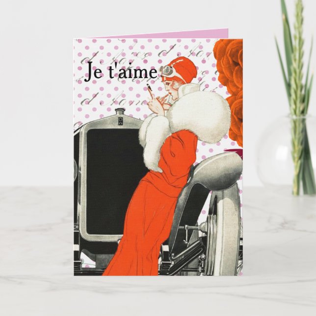 "Je t'aime" Te amo imagen de moda (Anverso)