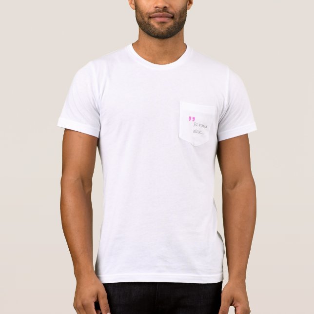 JE VOUS AIME en camiseta francesa (Anverso)