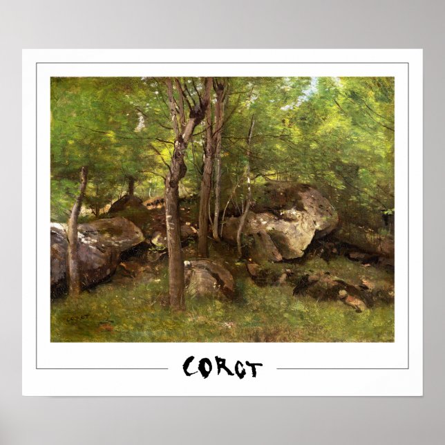 Jean-Baptiste-Camille Corot Zedign cartel de arte  (Frente)