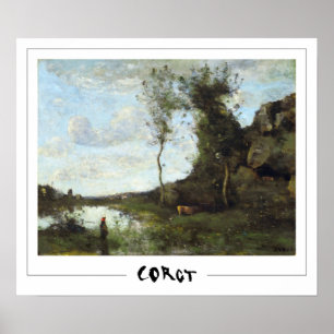 Jean-Baptiste-Camille Corot Zedign cartel de arte 