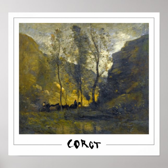 Jean-Baptiste-Camille Corot Zedign Poster de Arte  (Frente)