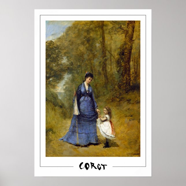 Jean-Baptiste-Camille Corot Zedign Poster de Arte  (Frente)