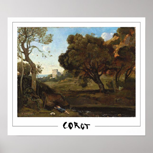 Jean-Baptiste-Camille Corot Zedign Poster de Arte  (Frente)