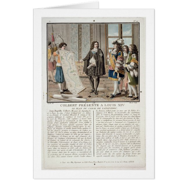 Jean Baptiste Colbert (1619-83) presenta el mapa o (Frente)
