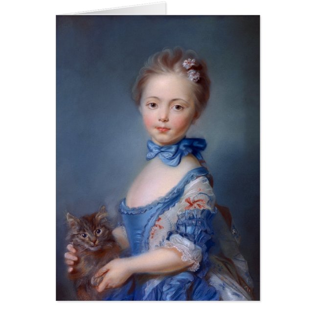 Jean-Baptiste Perronneau: Chica con el gatito (Frente)