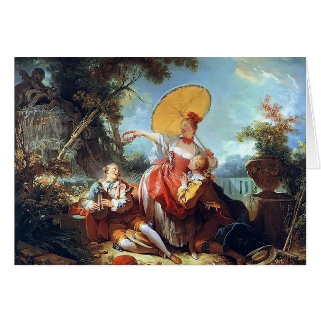 Jean-Honore Fragonard- la competencia musical (Anverso (Horizontal))