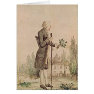 Jean-Jacques Rousseau que recolecta las hierbas