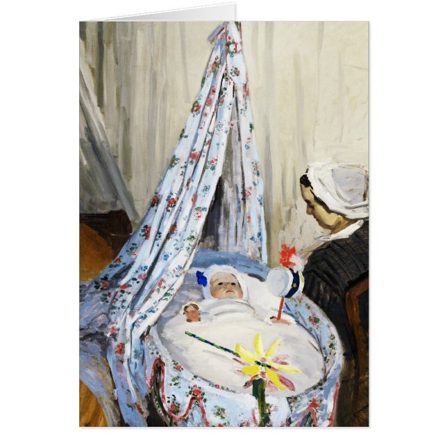 Jean Monet en la Cuna Claude Monet fresco, viejo, (Frente)