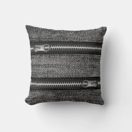 Jeans negros con almohada y cremallera