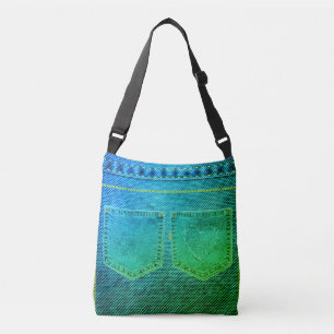 Jeans verdes parecen bolsos de cuerpo cruzado