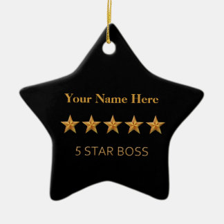 Jefe 5 Estrellas Navidades Ornamento de Estrella