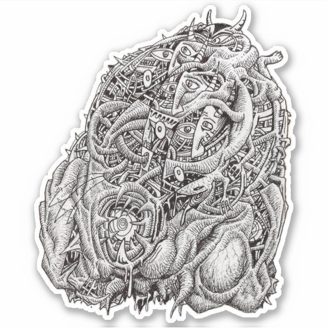 Jefe cosmográfico, por Brian Benson Vinyl Pegatina (Anverso)