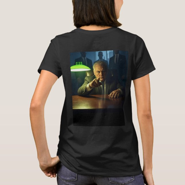 Jefe de camiseta negra para mujeres (Reverso)