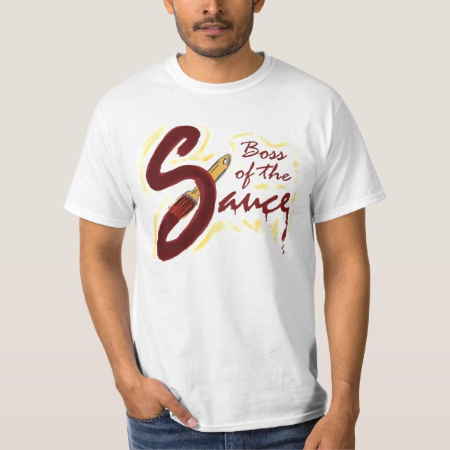 Jefe de la camiseta de valor bbq de Sauce (Anverso)