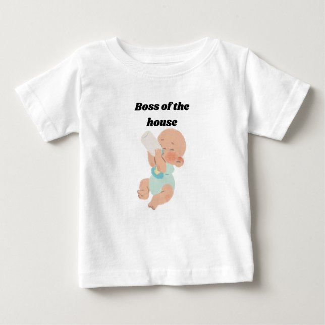 👑 Jefe de la casa - Camiseta bebé divertida (Anverso)