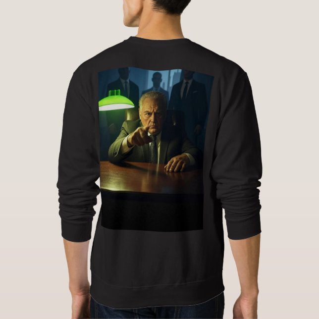 Jefe de los hombres de la espalda sudadera negra (Reverso)