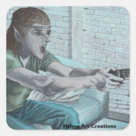 Jefe de videojuegos Elf contra Pegatinas de arte f