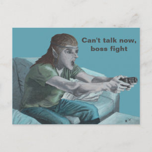 Jefe de videojuegos Elf lucha contra la tarjeta po