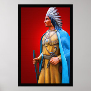 Jefe indio americano 36 x 24 posters