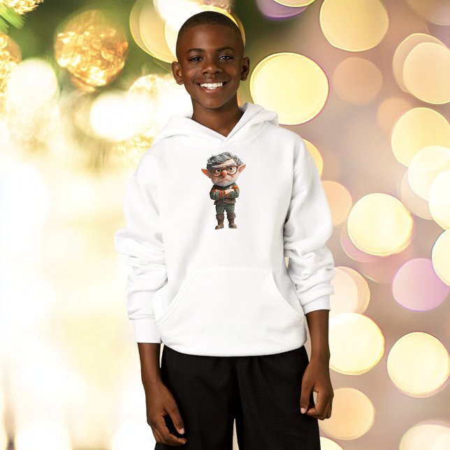 Jefe Navidades Elf Boy's Hoodie (Subido por el creador)