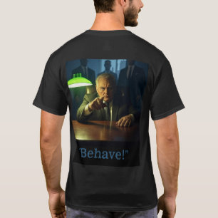 Jefe se comporta hombres camisetas negras