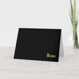 Jefe, tarjeta