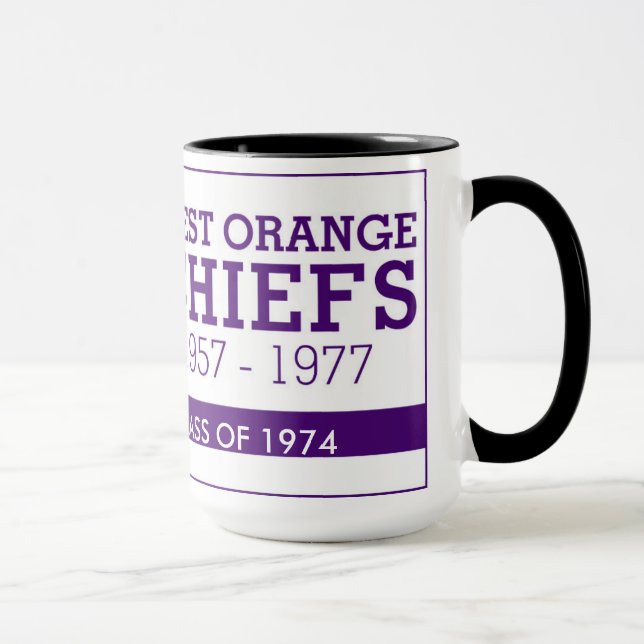 JEFES DE WEST ORANGE TAZA DE CAFÉ DE 15 ONZAS 1974 (Derecha)