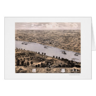 Jefferson city, mapa panorámico del MES - 1869