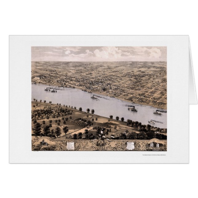 Jefferson city, mapa panorámico del MES - 1869 (Anverso (Horizontal))