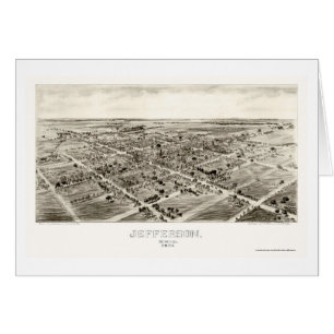 Jefferson, mapa panorámico del OH - 1901