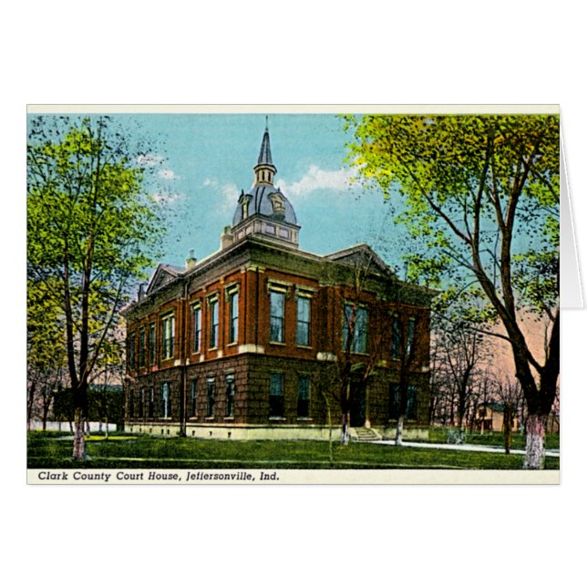 Jeffersonville, tribunal 1910 de Indiana Clark Co (Anverso (Horizontal))