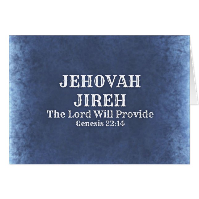 Jehová Jireh (Anverso (Horizontal))