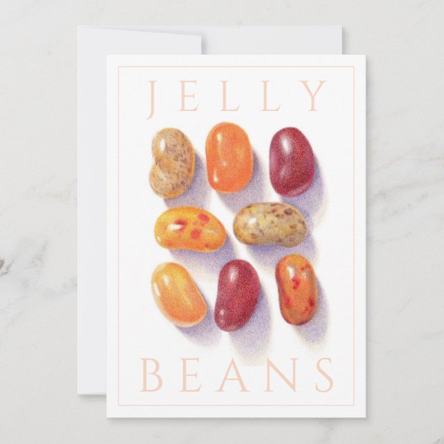 JELLY BEANS DE OTOTÑO Tarjeta plana 5x7 (Anverso)