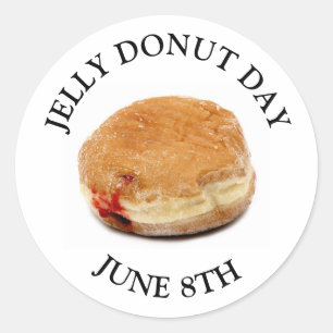 Jelly Donut Day 8 de junio Pegatinas de feriado po