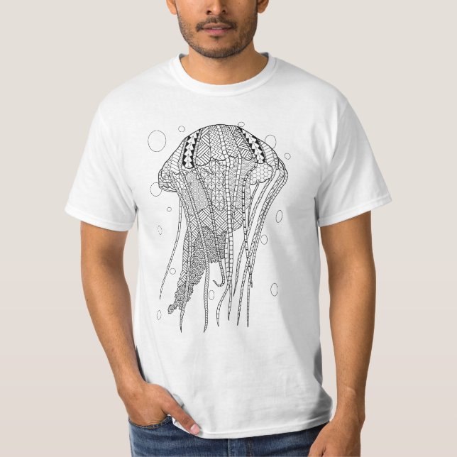 Jellyfish Camisa de Coloración para Adultos (Anverso)