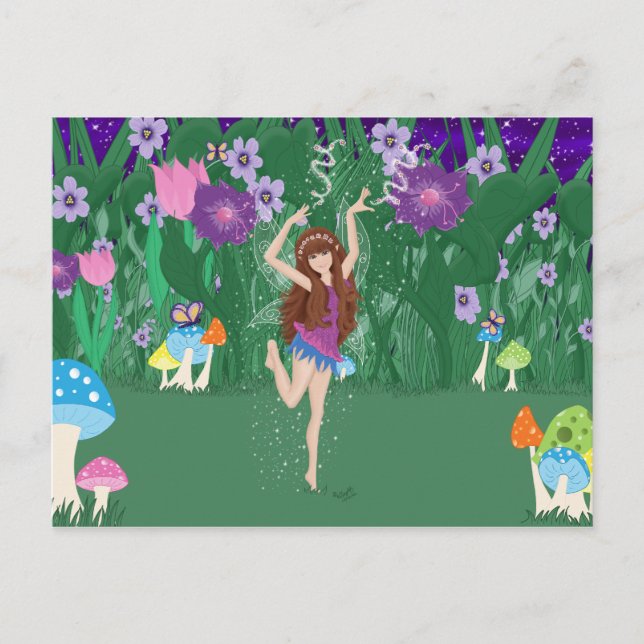 Jen la postal de la flor bailarina (Anverso)