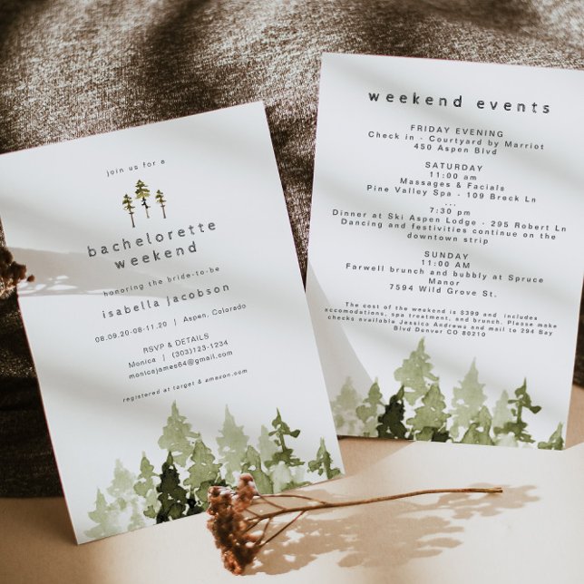 JENNA Rustic Pine Mountain Forest Bachelorette (Subido por el creador)