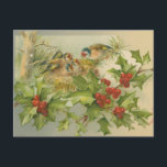 Jerarquía de los pájaros del navidad del vintage<br><div class="desc">Éste es un ilustracion de la postal del vintage del los pájaros jerarquiza el día de navidad.</div>