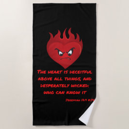 Jeremiah 17:9 KJV Biblia Scripture Toalla de Playa