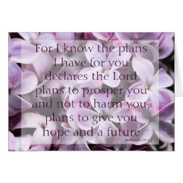 Jeremiah 29:11 Tarjeta Lilacs