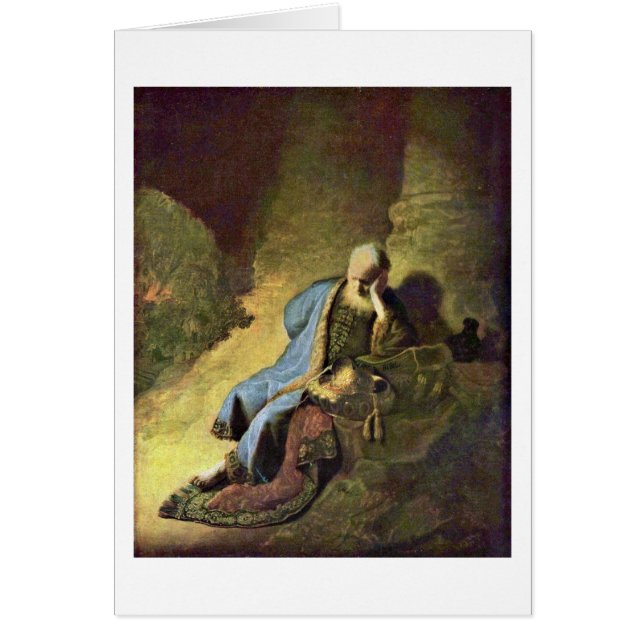 Jeremiah que se lamenta por Rembrandt Van Rijn (Frente)