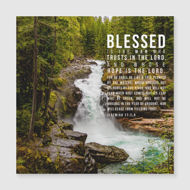 Jeremías 17:7-8 Naturaleza de la Biblia Cristiana (Anverso)