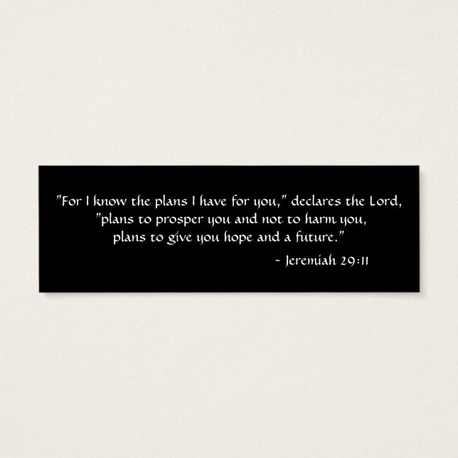 Jeremías 29:11 (Atrás)