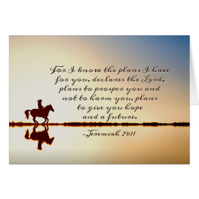 Jeremías 29:11 Porque conozco los planes que tengo (Anverso (Horizontal))