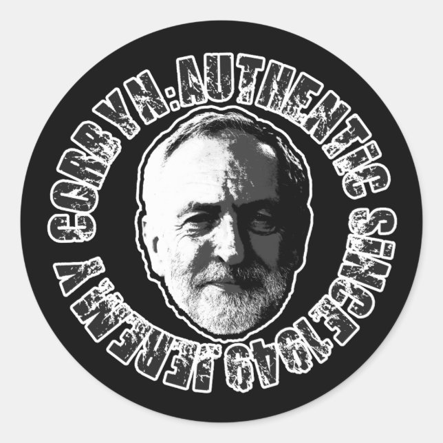 JEREMY CORBYN PEGATINA BLACK (Anverso)