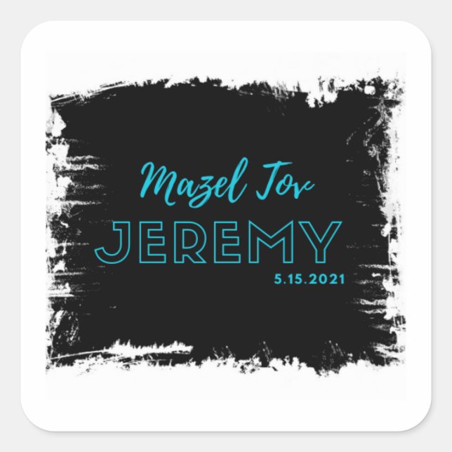 Jeremys Bar mitzvah pegatina (Anverso)