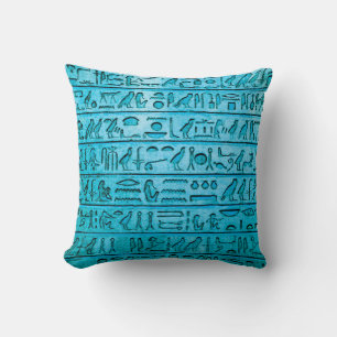 Jeroglifos Egipcios Antiguos - Almohada Cuadrada A