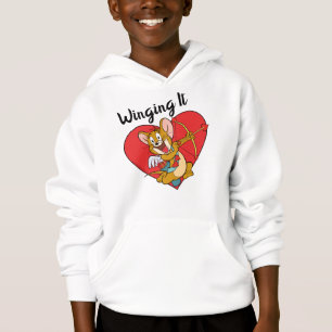 Jerry Mouse vestido como Valentine Cupido